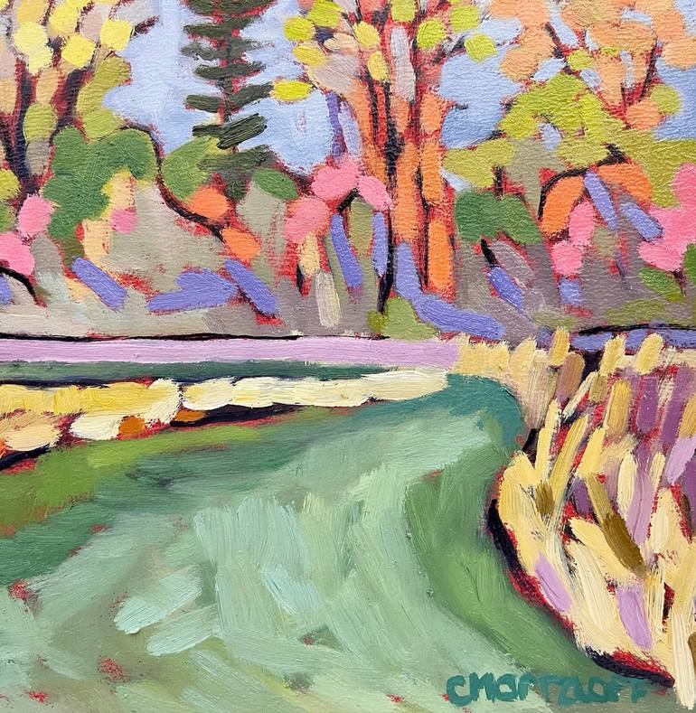 Original Expressionism Landscape Painting by Catherine J Martzloff