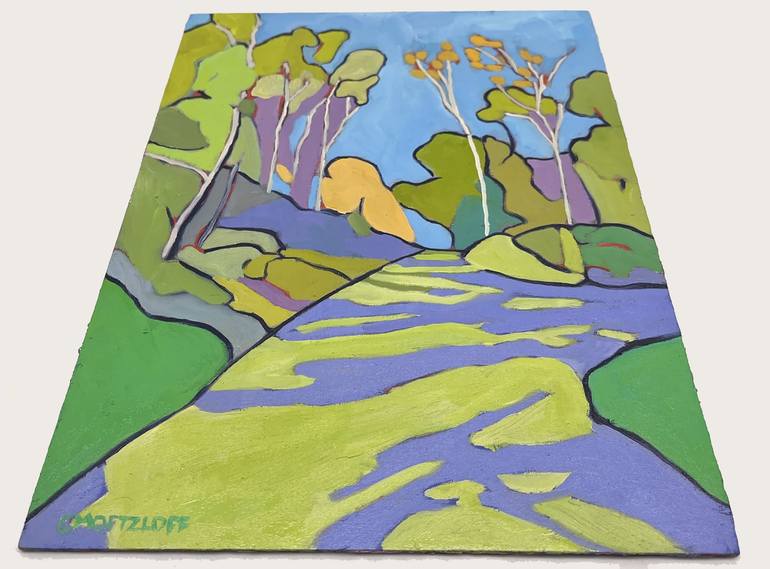 Original Expressionism Landscape Painting by Catherine J Martzloff