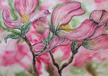 Dogwood Blooms Watercolor Print thumb