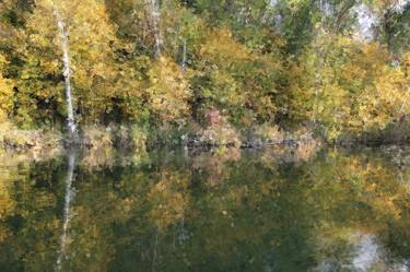 Autumn Lake Impressionist Pointillism Totem 2642 thumb