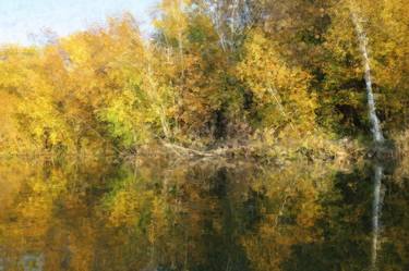 Autumn Lake Impressionist Pointillism Totem 2545 thumb