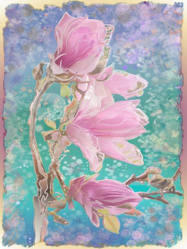 Print of Floral Mixed Media by Jill Johnson