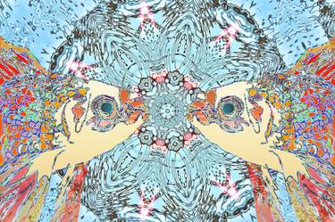 Print of Abstract Fish Mixed Media by Jill Johnson