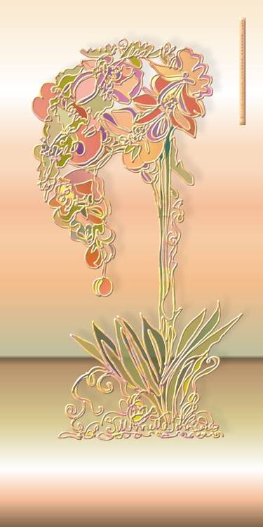 Print of Abstract Floral Mixed Media by Jill Johnson