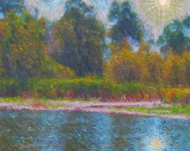 Print of Impressionism Landscape Mixed Media by Jill Johnson