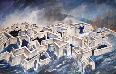 Original Surrealism Architecture Paintings by colleen corradi brannigan