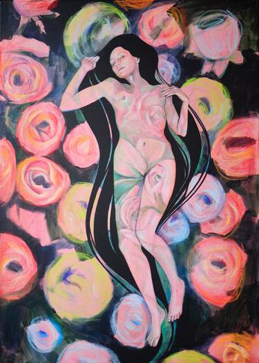 Original Art Deco Women Paintings by Tetiana Cherevan