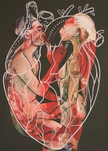 Original Figurative Love Paintings by Tetiana Cherevan