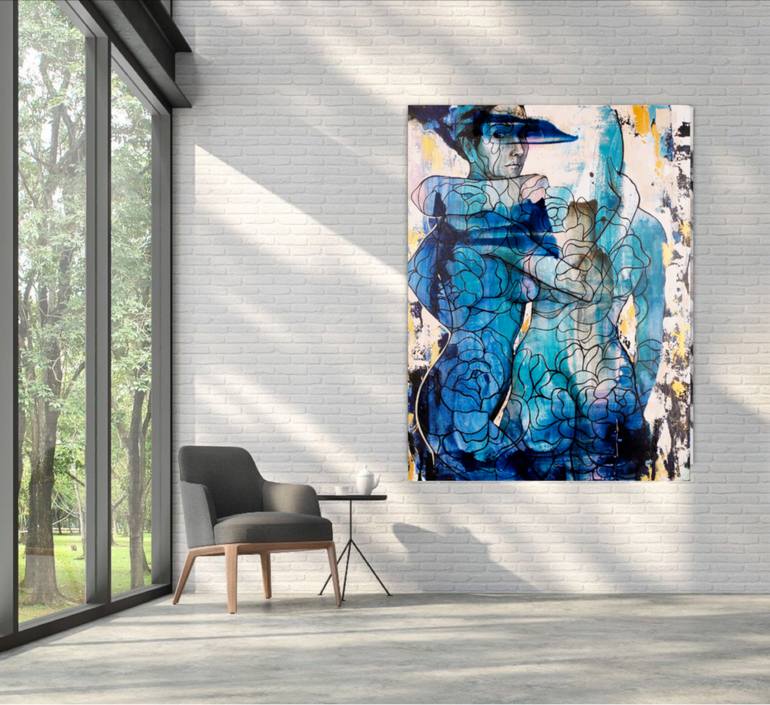 Original Abstract Women Painting by Tetiana Cherevan