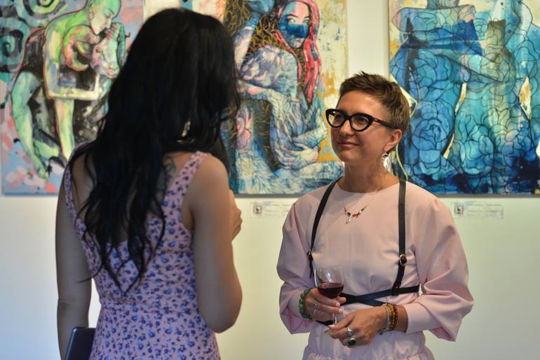 Original Abstract Women Painting by Tetiana Cherevan