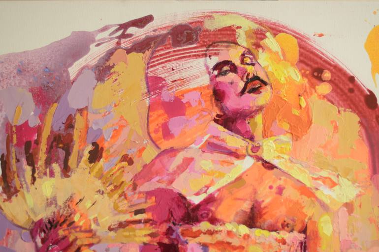Original Abstract Erotic Painting by Tetiana Cherevan