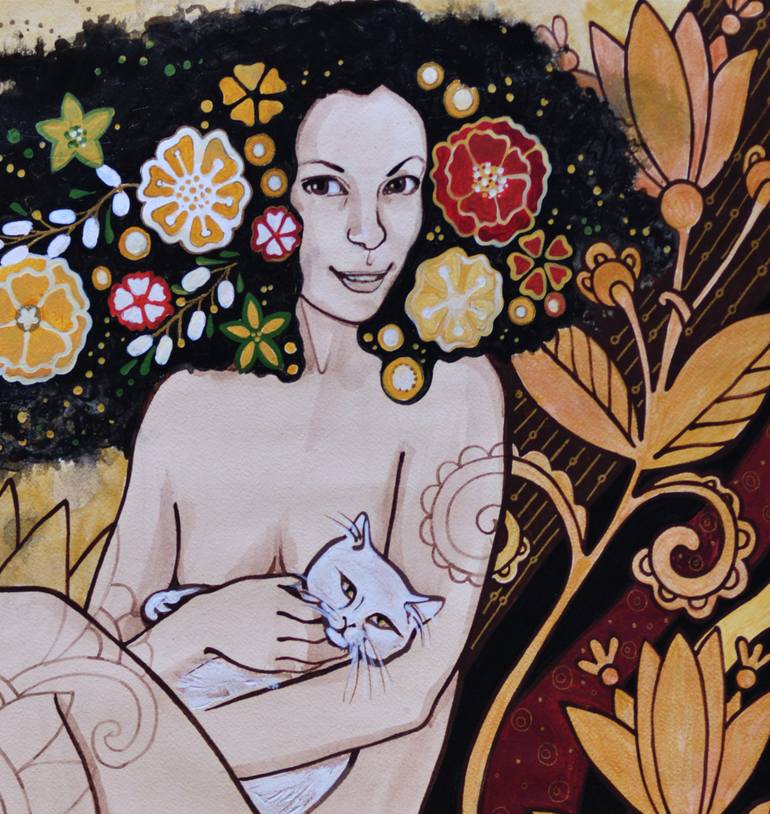 Original Art Deco Fantasy Painting by Tetiana Cherevan