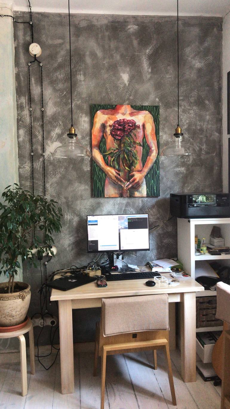 Original Art Deco Men Painting by Tetiana Cherevan