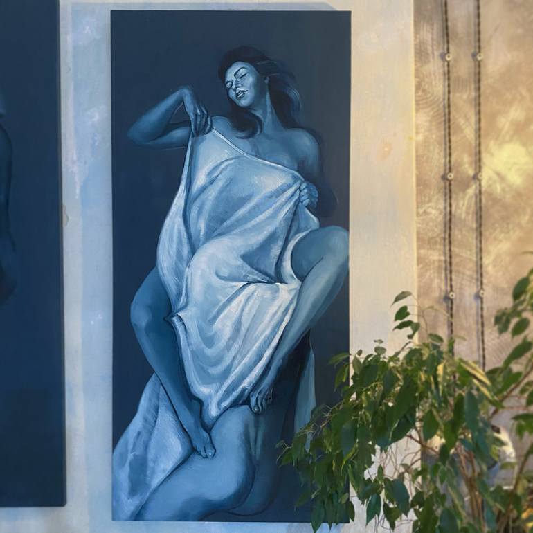 Original Figurative Erotic Painting by Tetiana Cherevan