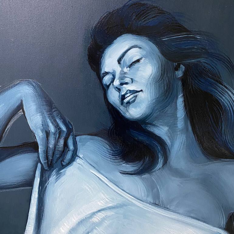 Original Figurative Erotic Painting by Tetiana Cherevan