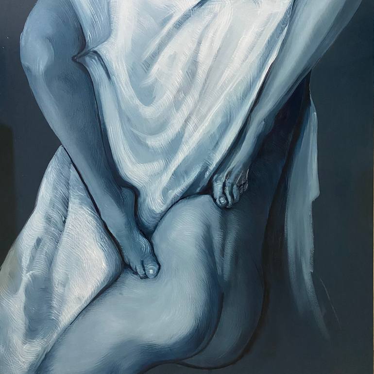 Original Figurative Erotic Painting by Tetiana Cherevan
