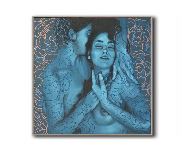 Original Figurative Nude Painting by Tetiana Cherevan
