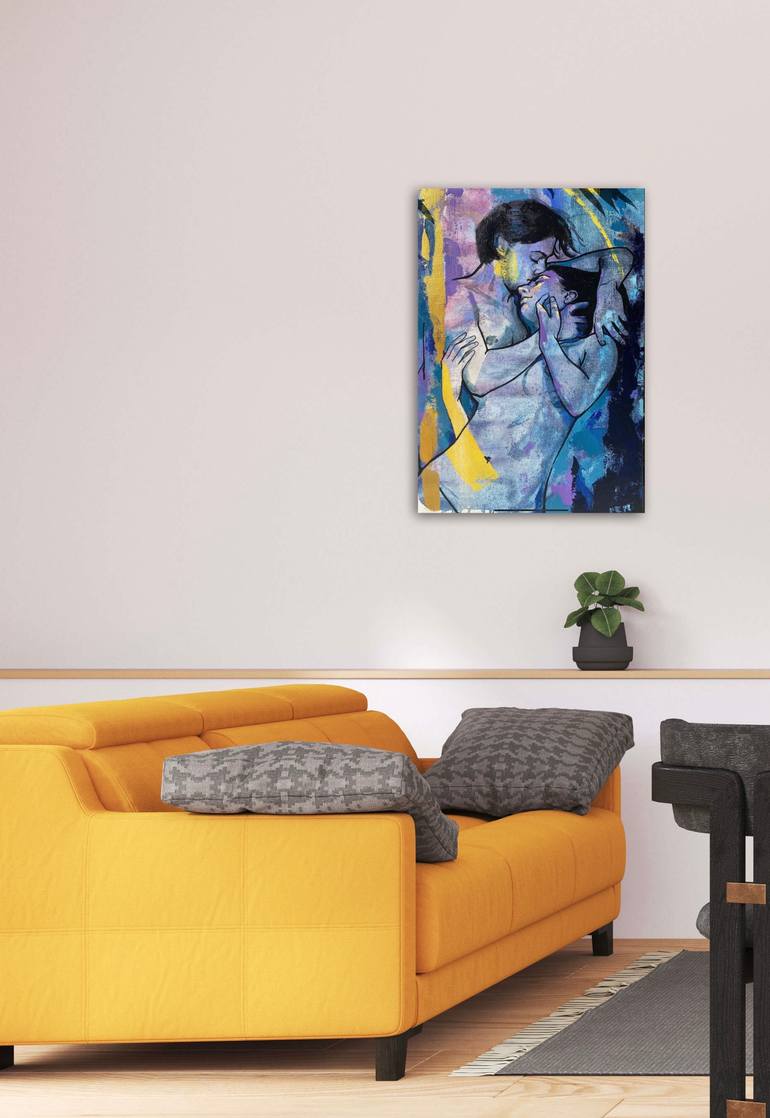 Original Art Deco Family Painting by Tetiana Cherevan