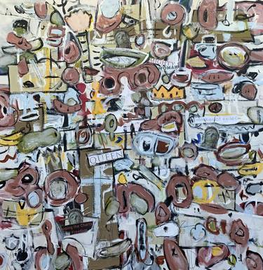 Original Abstract Graffiti Painting by Liz Zorn