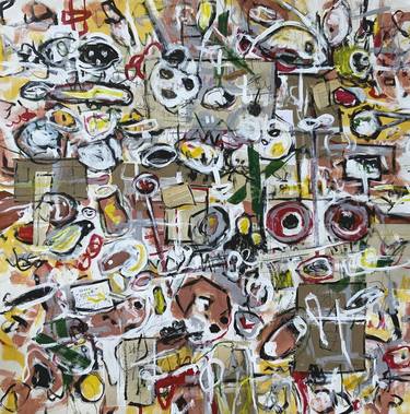 Original Abstract Graffiti Painting by Liz Zorn