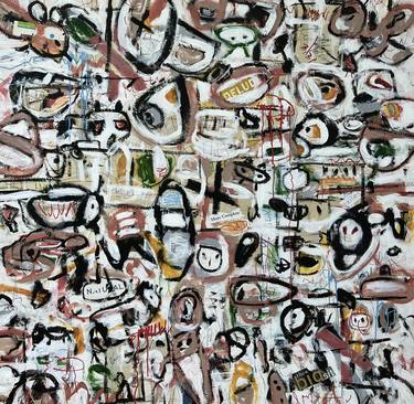 Original Abstract Graffiti Painting by Liz Zorn