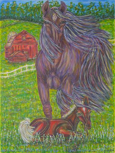 Original Contemporary Animal Painting by Kim Jones Miller