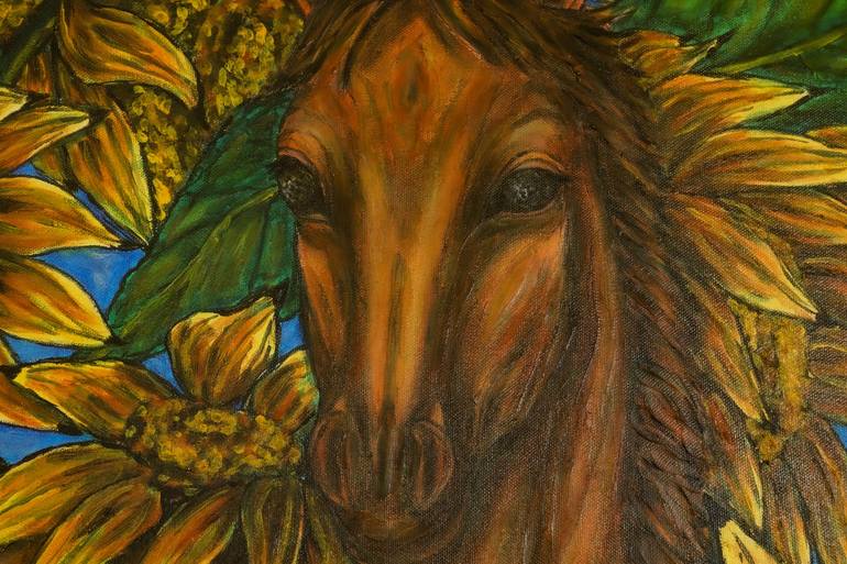 Original Expressionism Horse Painting by Kim Jones Miller