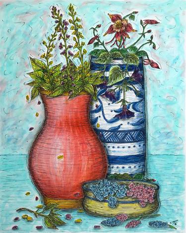 Print of Expressionism Still Life Paintings by Kim Jones Miller