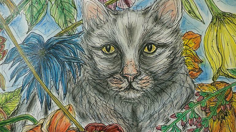 Original Figurative Animal Painting by Kim Jones Miller