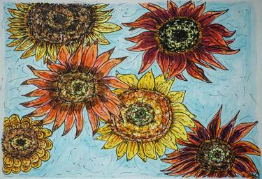 Original Expressionism Floral Paintings by Kim Jones Miller