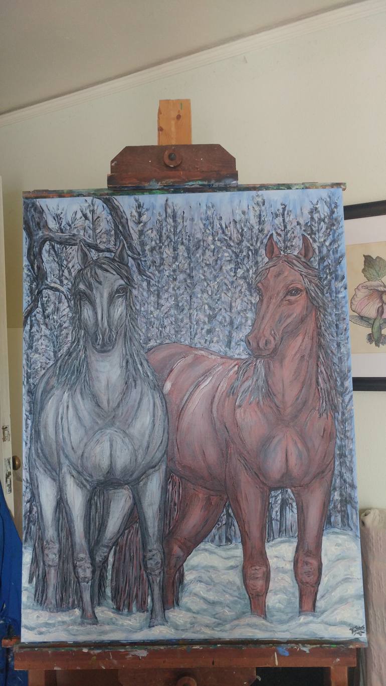 Original Expressionism Animal Painting by Kim Jones Miller