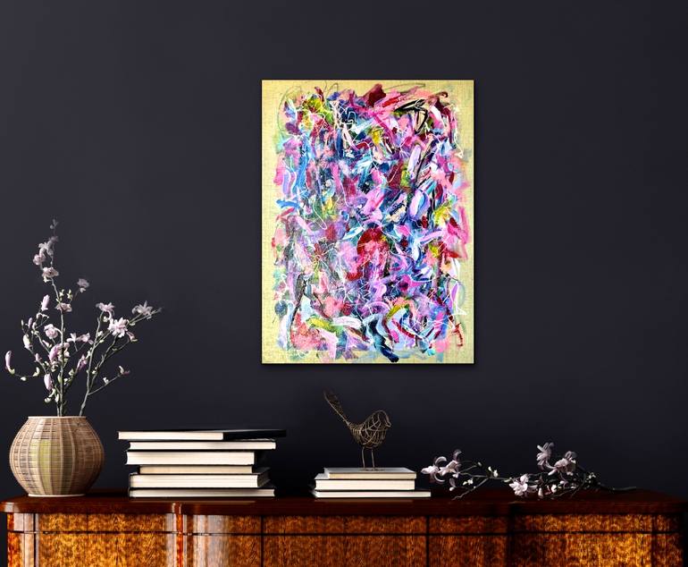 Original Abstract Expressionism Abstract Painting by Vanessa Katz