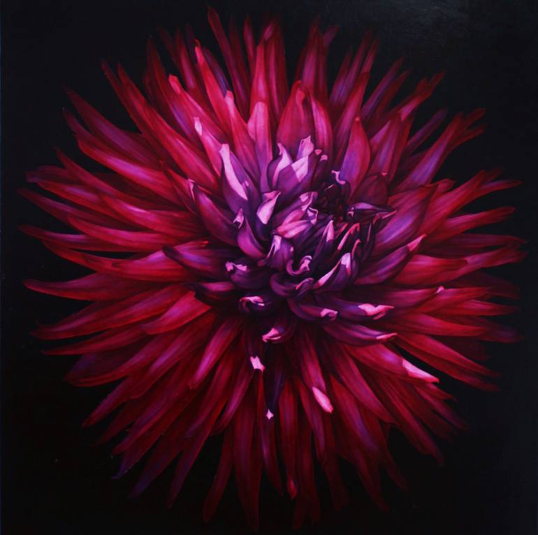 Dahlia 2 Painting by Jennifer Wijnbergen | Saatchi Art