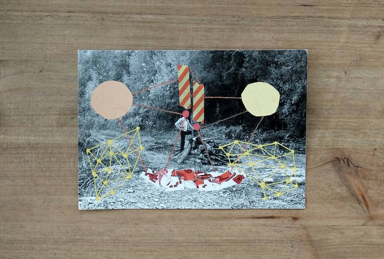 Original Dada Science Collage by Naomi Vona