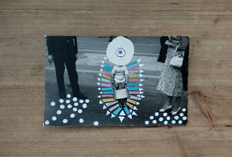 Original Dada Humor Collage by Naomi Vona