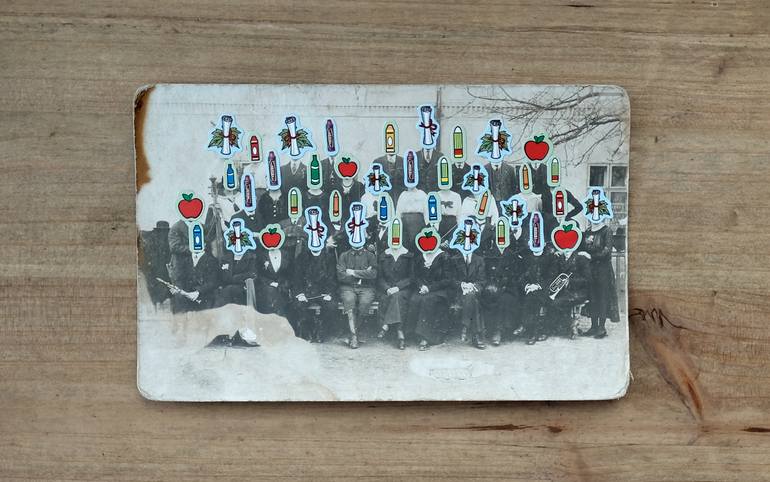 Original Dada People Collage by Naomi Vona