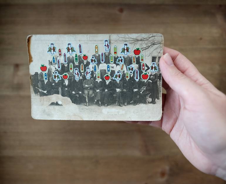 Original Dada People Collage by Naomi Vona