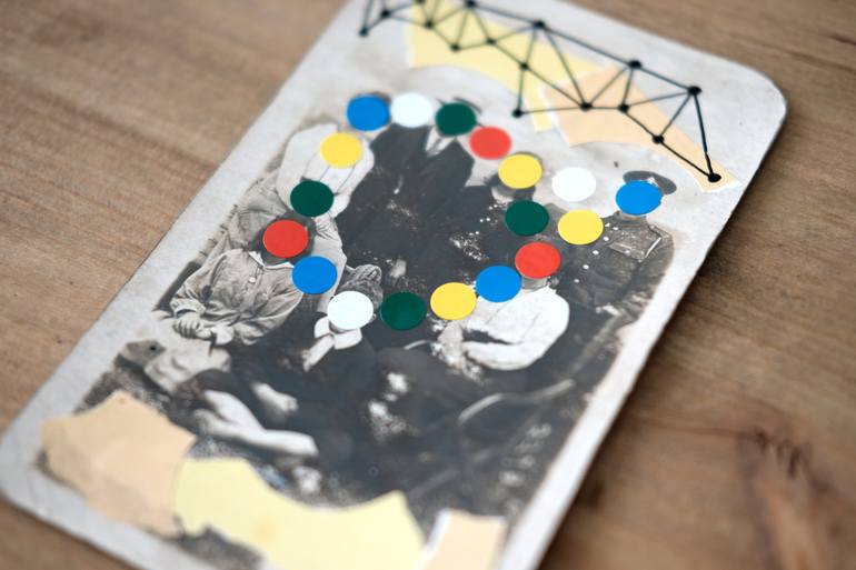 Original Dada Patterns Collage by Naomi Vona