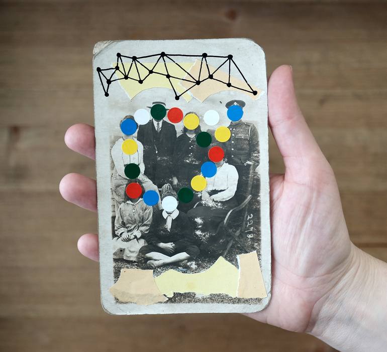Original Dada Patterns Collage by Naomi Vona