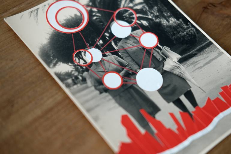 Original Dada Science/Technology Collage by Naomi Vona