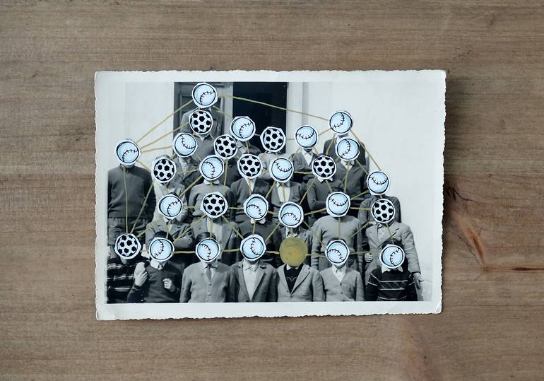 Original Dada Outer Space Collage by Naomi Vona