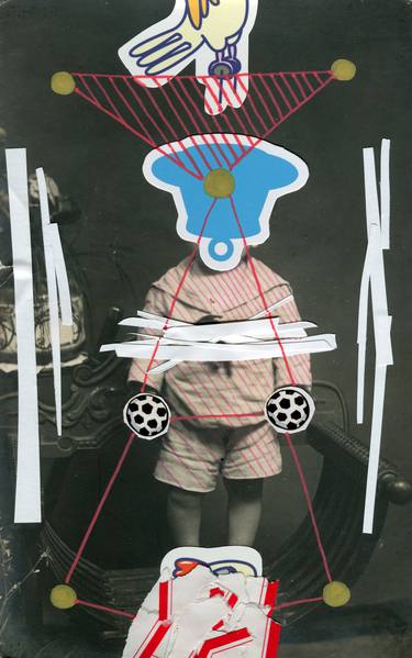 Original Dada Children Collage by Naomi Vona