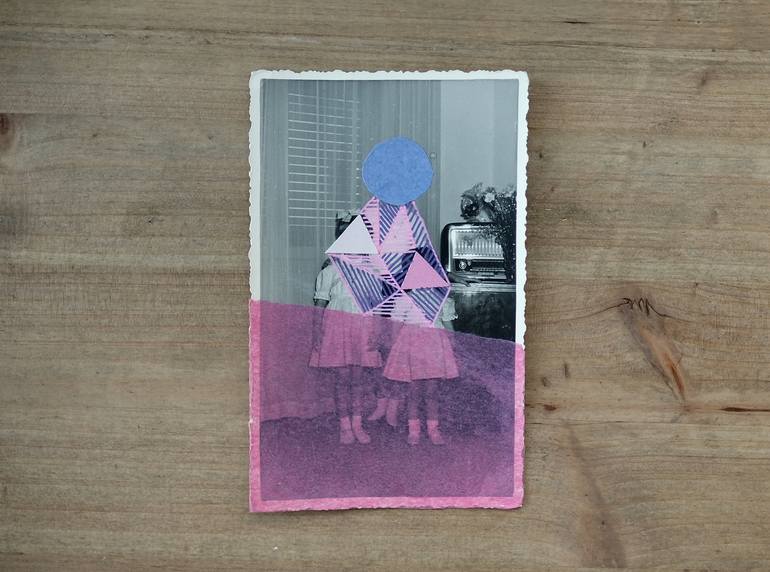 Original Dada Children Collage by Naomi Vona