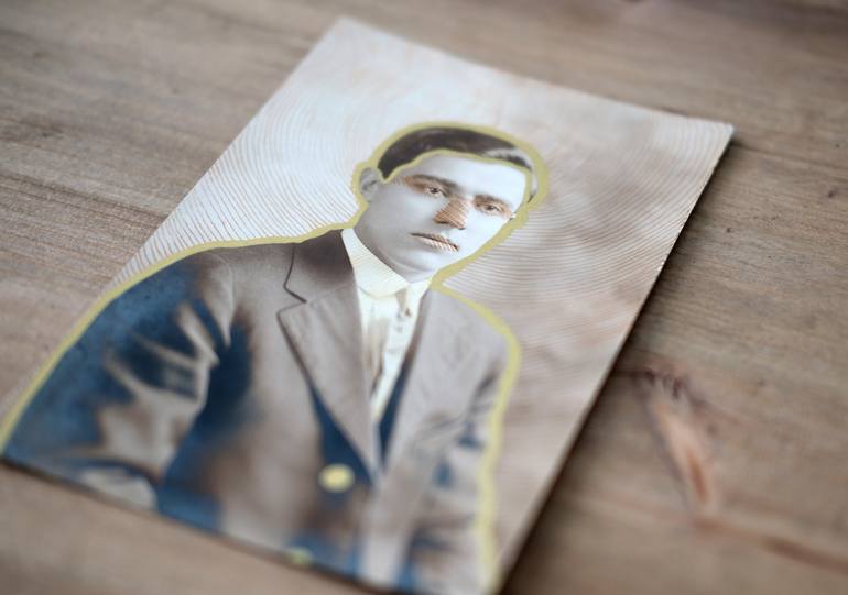 Original Dada Men Collage by Naomi Vona