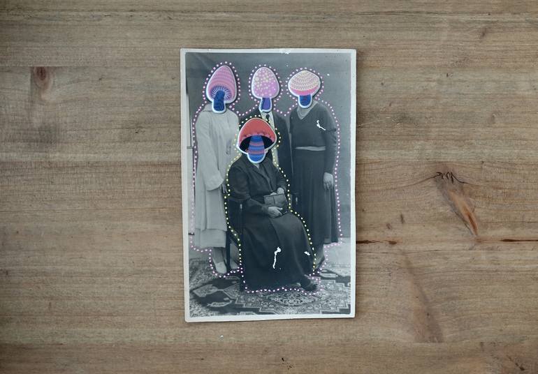 Original Dada Family Collage by Naomi Vona