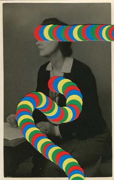 Original Dada Science/Technology Collage by Naomi Vona