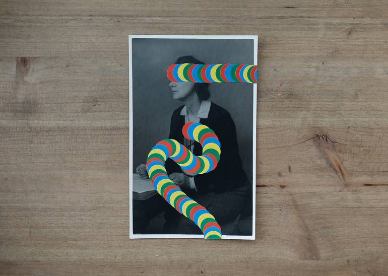 Original Dada Science/Technology Collage by Naomi Vona