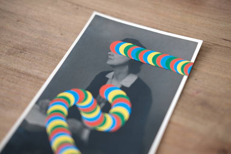 Original Dada Science/Technology Collage by Naomi Vona