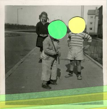 Original Dada Children Collage by Naomi Vona