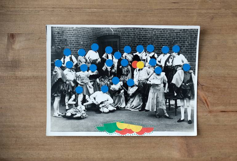 Original Dada Love Collage by Naomi Vona